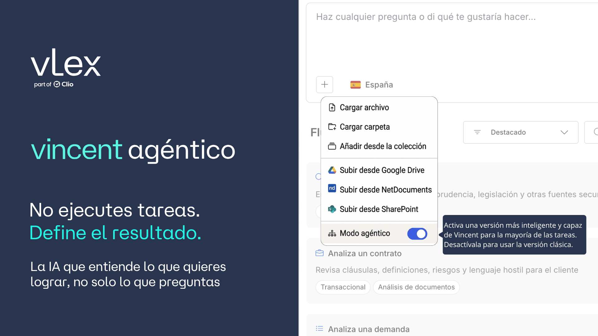 De preguntar a obtener resultados: Vincent Agéntico